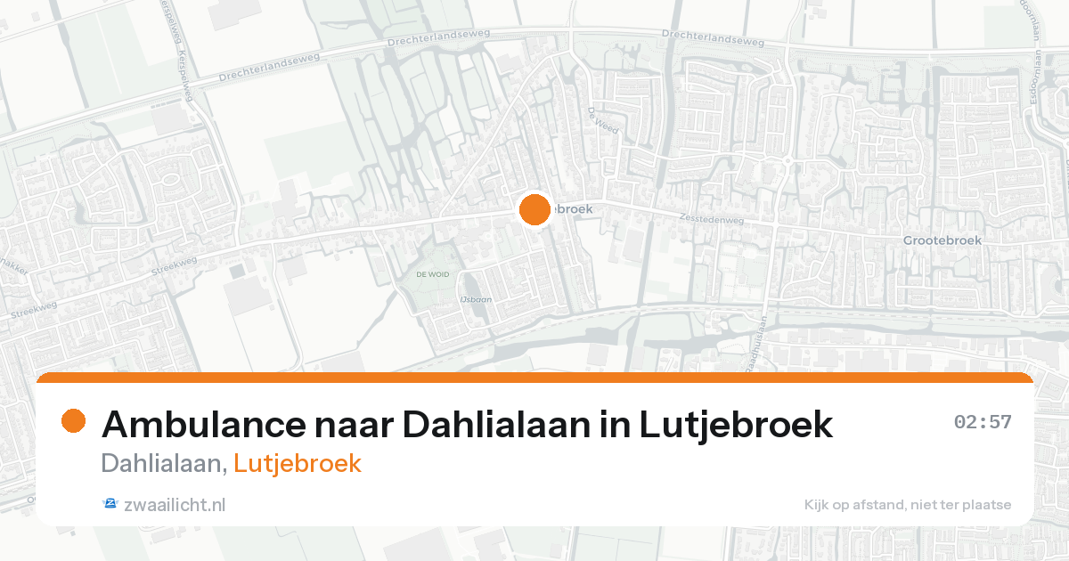 Ambulance naar Dahlialaan in Lutjebroek — 24 mei 2026