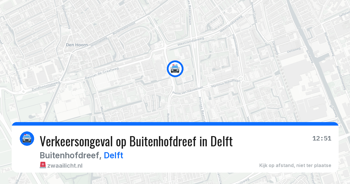 Verkeersongeval op Buitenhofdreef in Delft — 31 mrt 2026