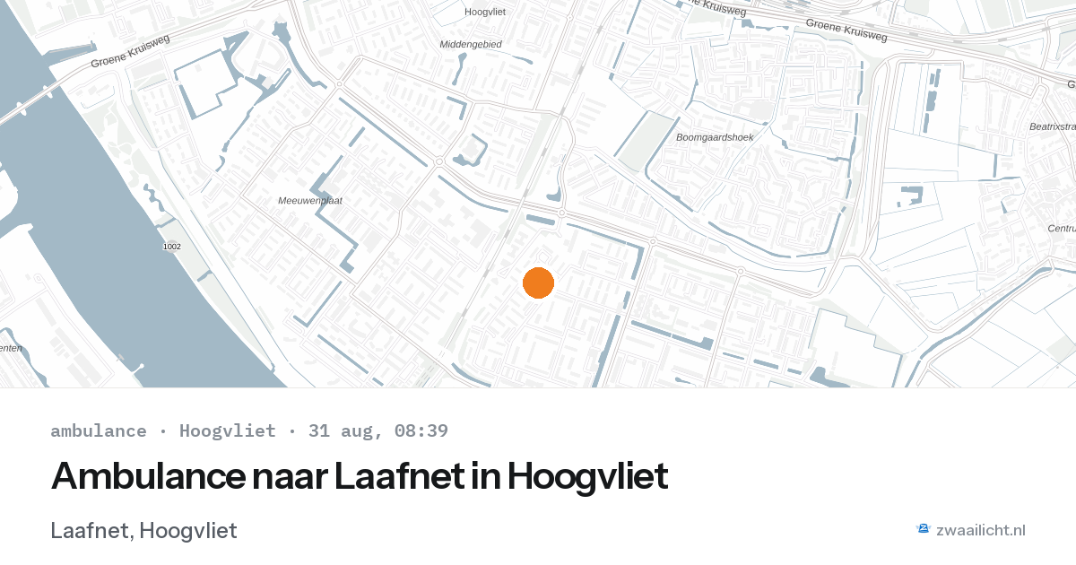 Ambulance naar Laafnet in Hoogvliet — 31 aug 2026