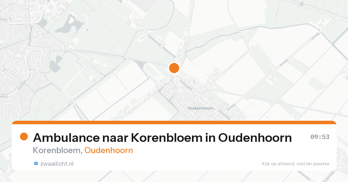 Ambulance naar Korenbloem in Oudenhoorn — 21 aug 2026