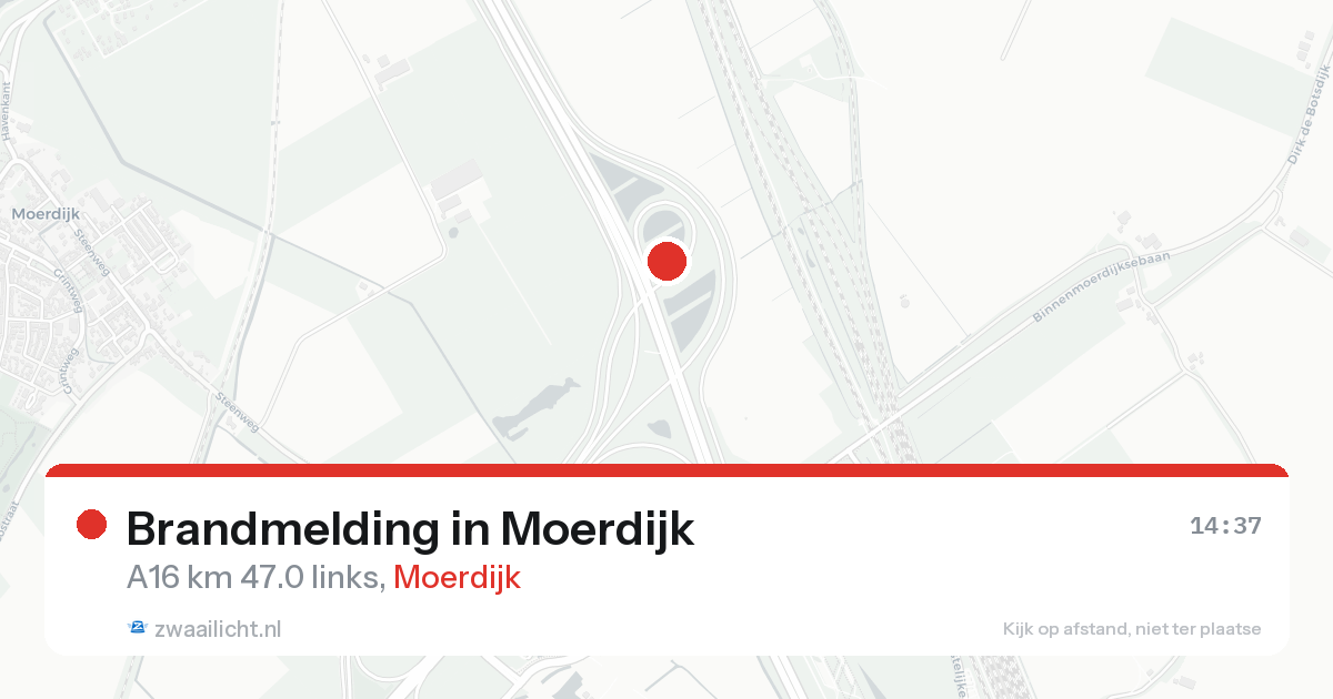 Brandmelding in Moerdijk — 14 aug 2026