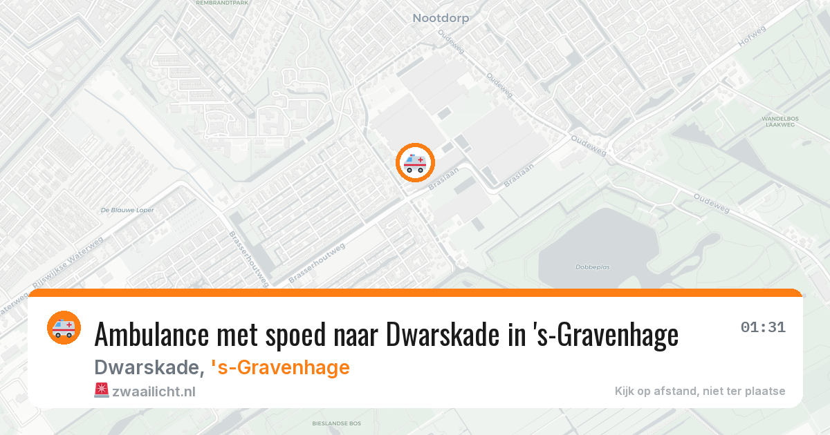 Ambulance met spoed naar Dwarskade in 's-Gravenhage — 2 apr 2026