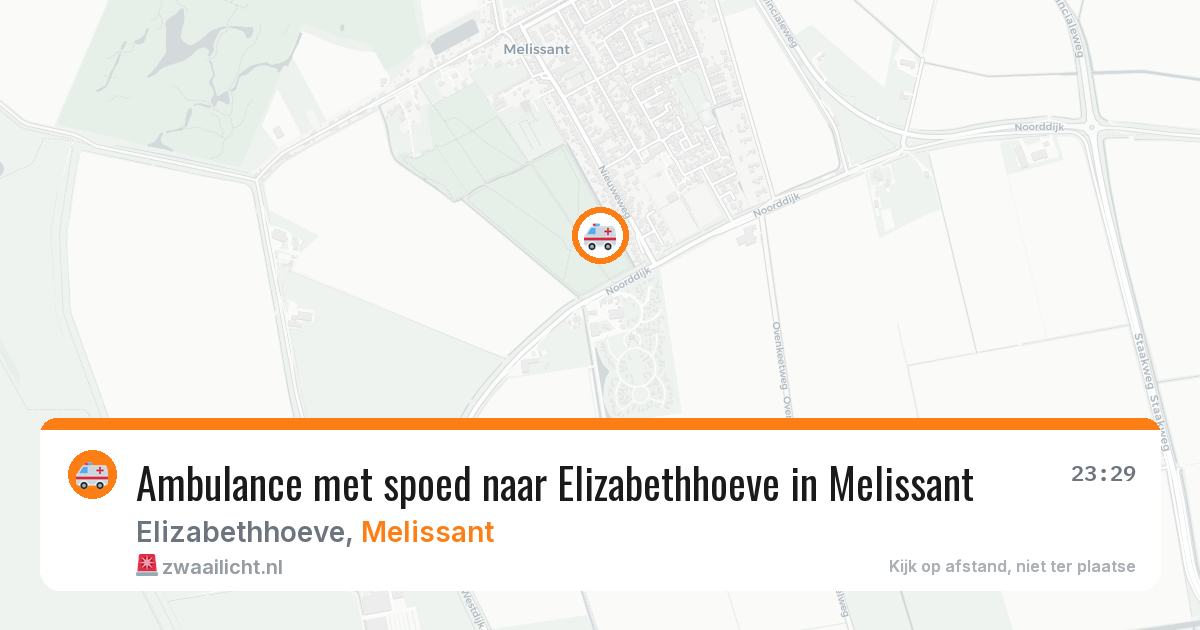 Ambulance met spoed naar Elizabethhoeve in Melissant — 2 apr 2026
