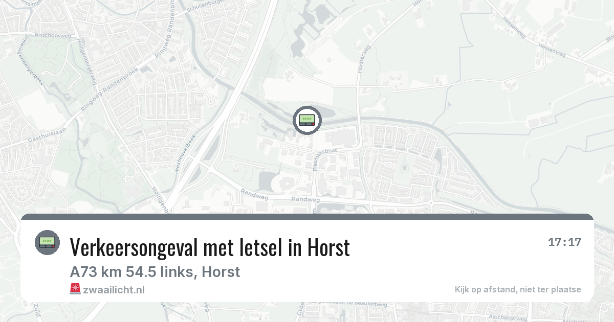 Verkeersongeval met letsel in Horst — 17 feb 2026