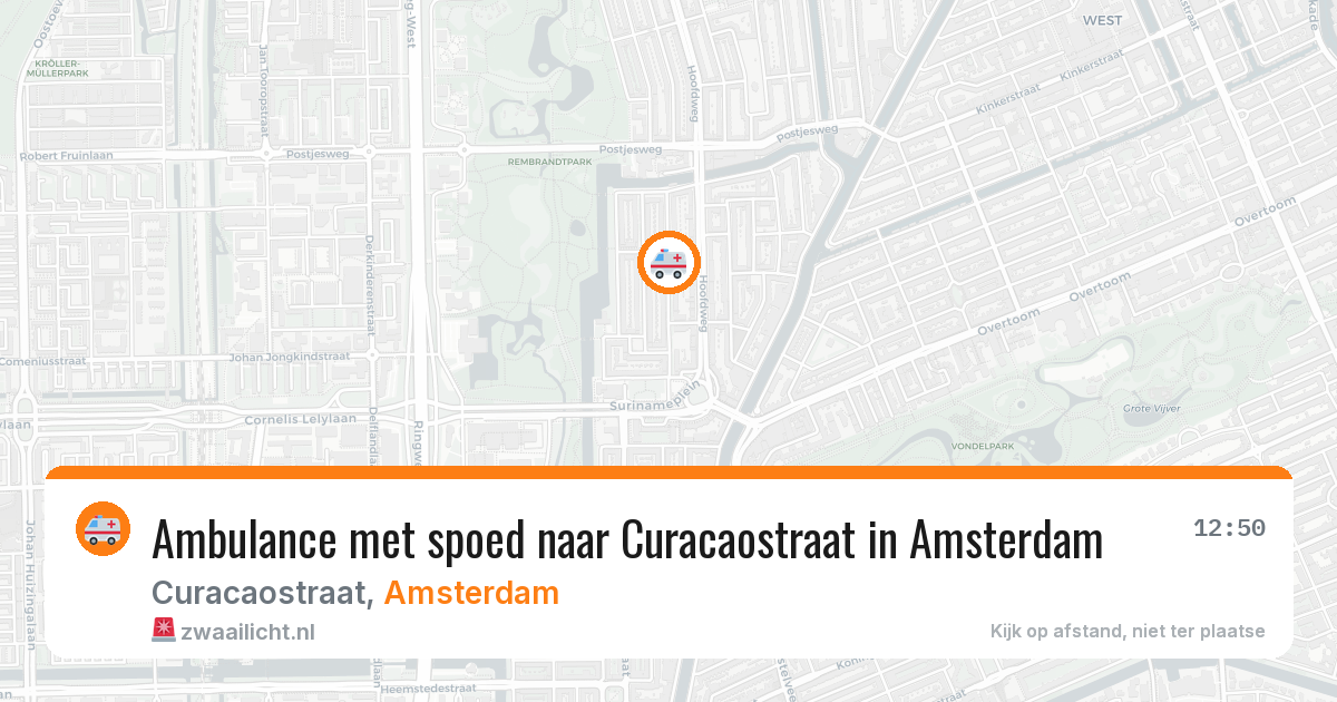 Ambulance met spoed naar Curacaostraat in Amsterdam — 17 mrt 2026