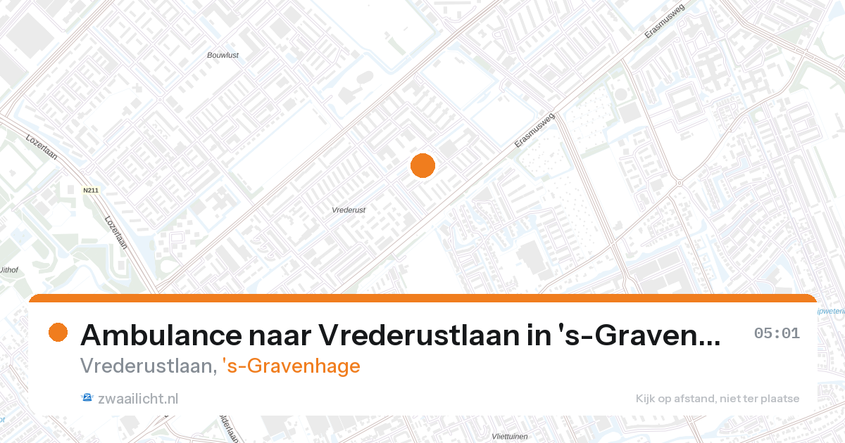Ambulance naar Vrederustlaan in 's-Gravenhage — 13 jun 2026