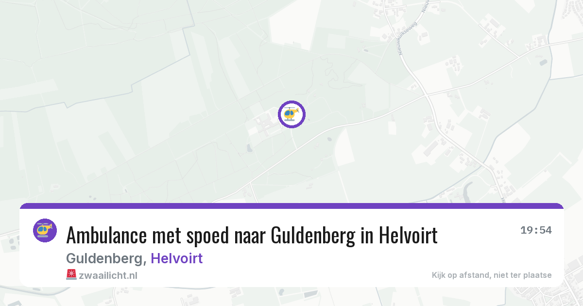 Ambulance met spoed naar Guldenberg in Helvoirt — 12 aug 2026