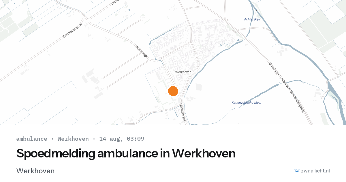 Spoedmelding ambulance in Werkhoven — 14 aug 2026