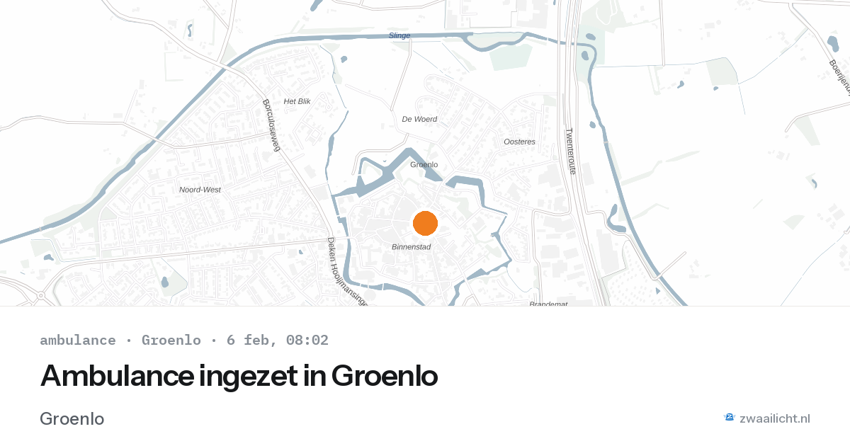 Ambulance ingezet in Groenlo — 6 feb 2026