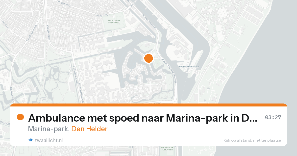 Ambulance met spoed naar Marina-park in Den Helder — 8 feb 2026
