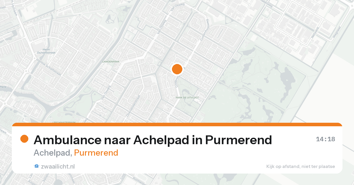 Ambulance naar Achelpad in Purmerend — 18 aug 2026