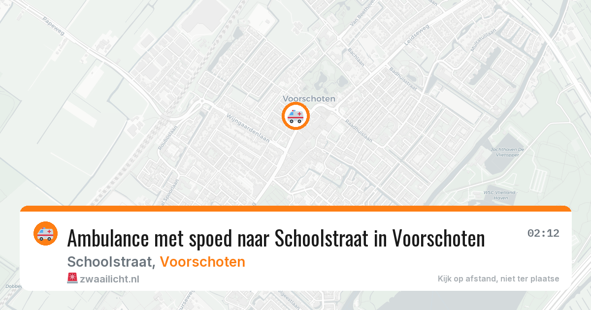 Ambulance met spoed naar Schoolstraat in Voorschoten — 30 mei 2026