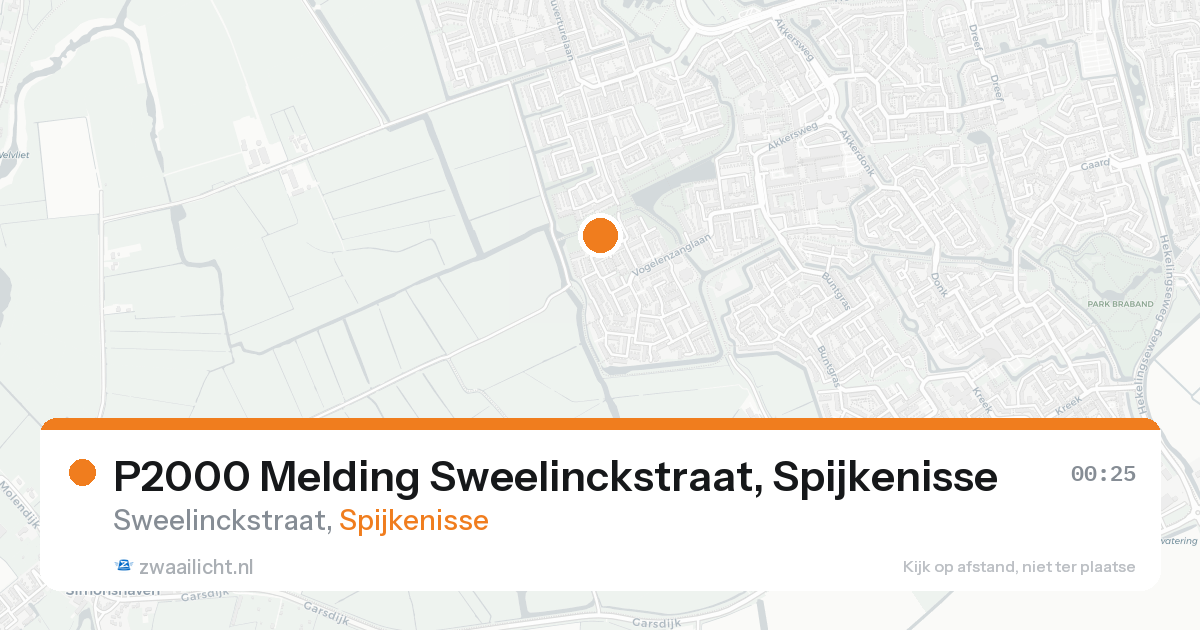 P2000 Melding Sweelinckstraat, Spijkenisse — 30 jan 2026