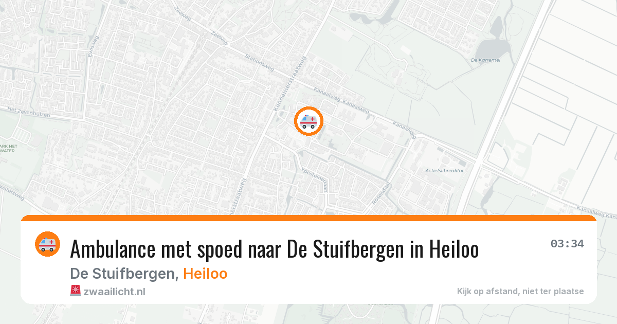 Ambulance met spoed naar De Stuifbergen in Heiloo — 18 jul 2026