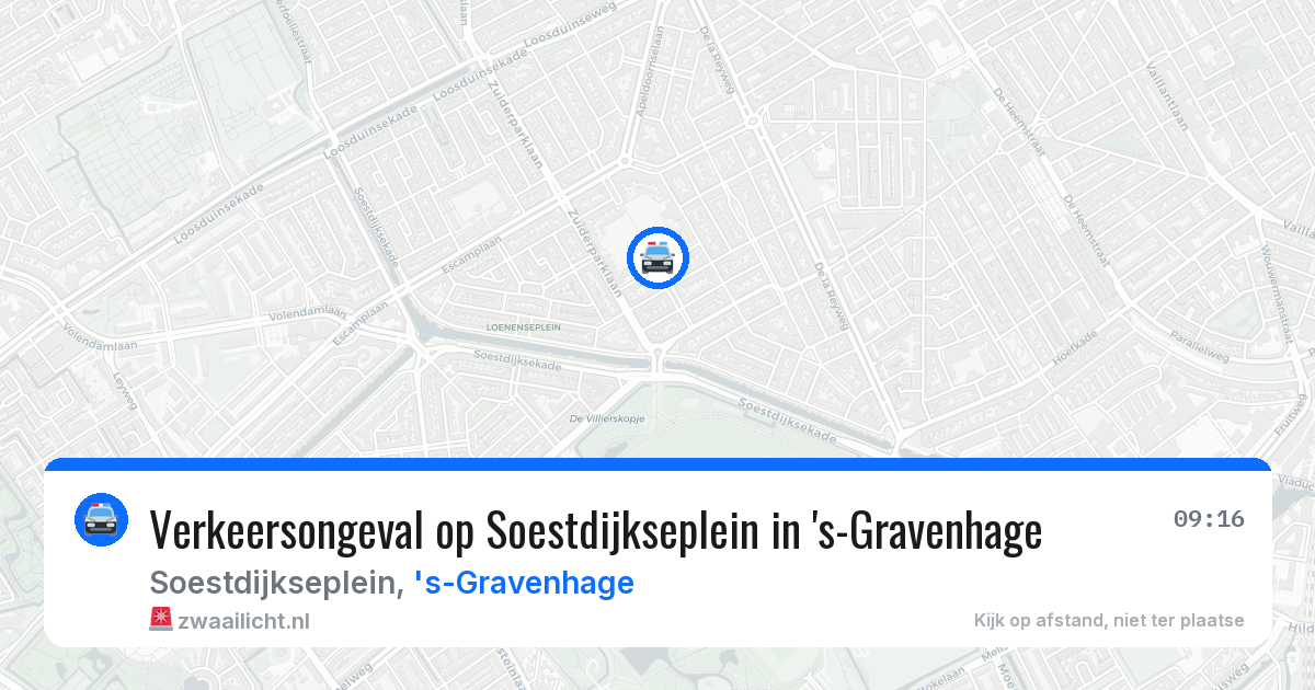 Verkeersongeval op Soestdijkseplein in 's-Gravenhage — 1 jun 2026
