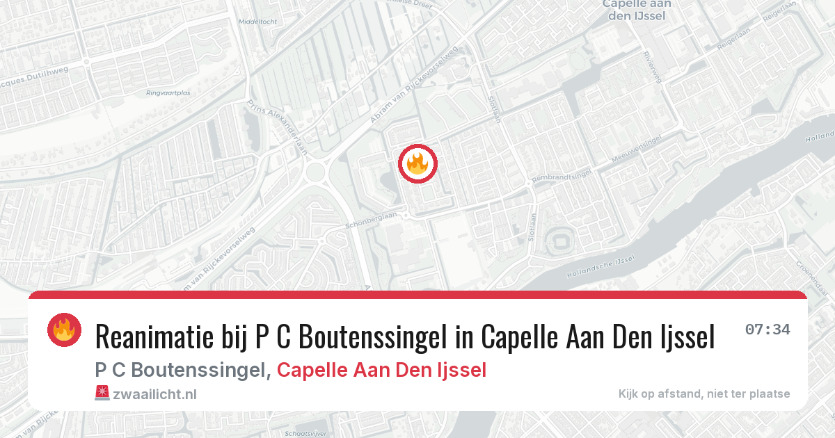 Reanimatie bij P C Boutenssingel in Capelle Aan Den Ijssel — 17 jun 2026