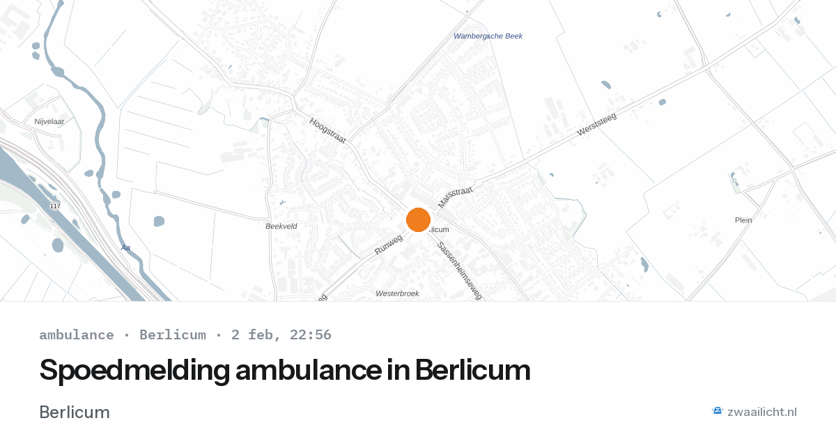 Spoedmelding ambulance in Berlicum — 2 feb 2026