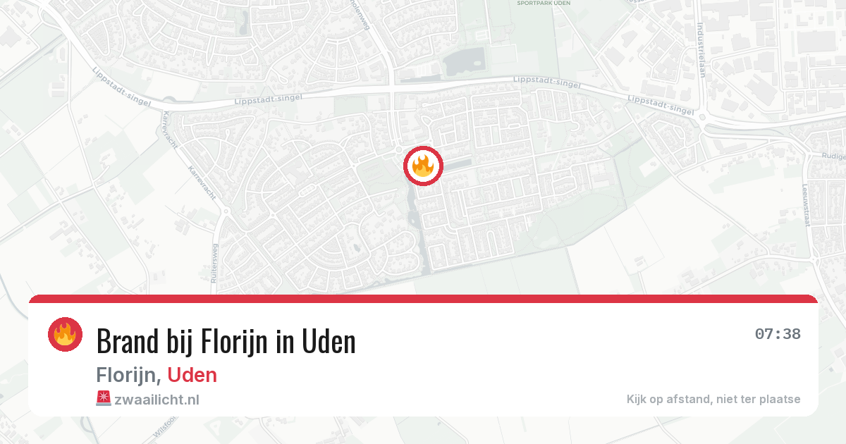 Brand bij Florijn in Uden — 17 jun 2026