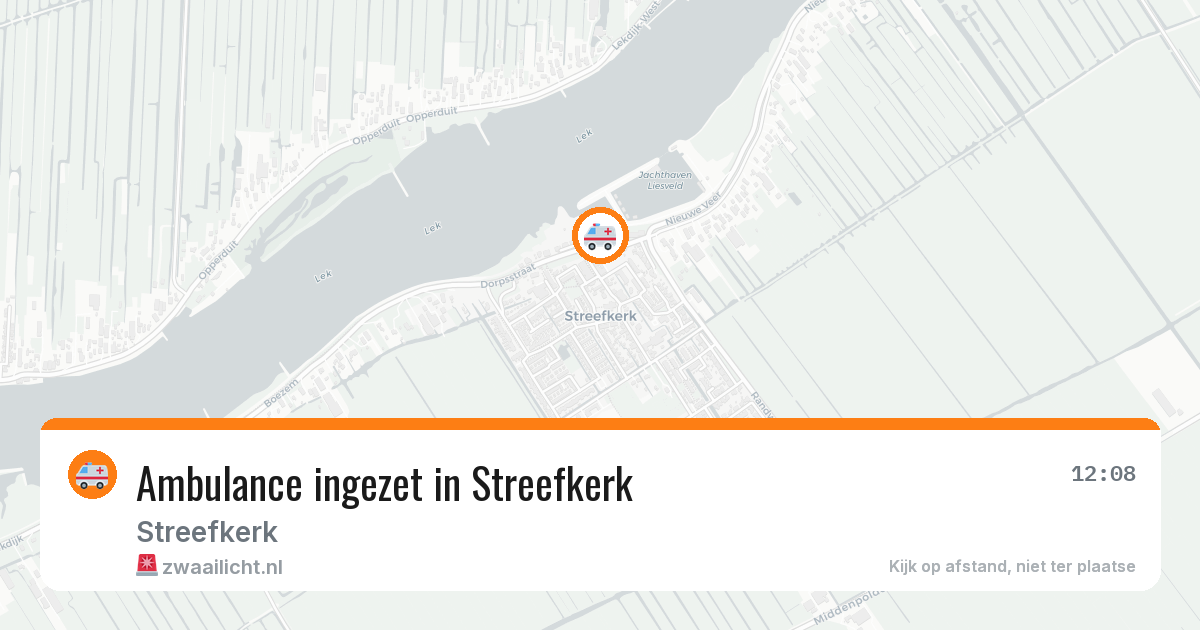 Ambulance ingezet in Streefkerk — 7 jul 2026