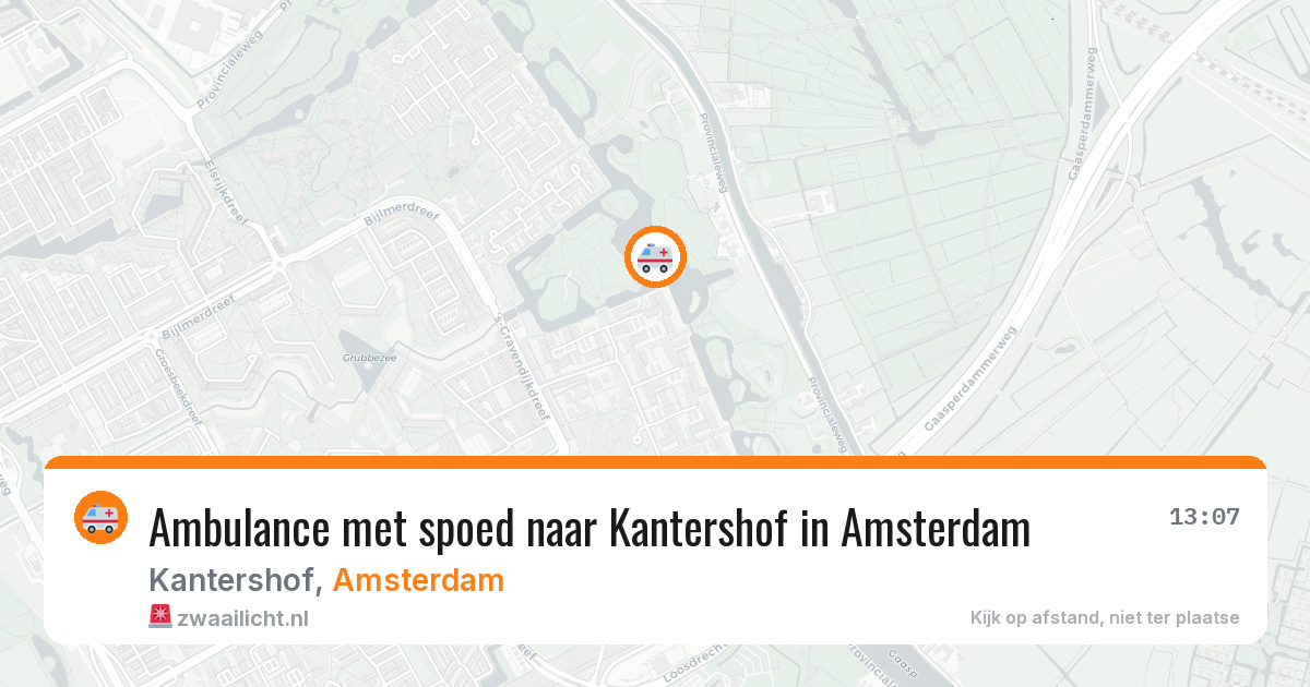 Ambulance met spoed naar Kantershof in Amsterdam — 21 mrt 2026