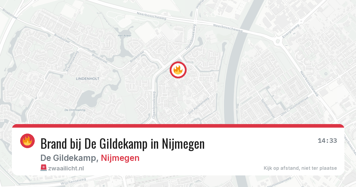 Brand bij De Gildekamp in Nijmegen — 28 jun 2026