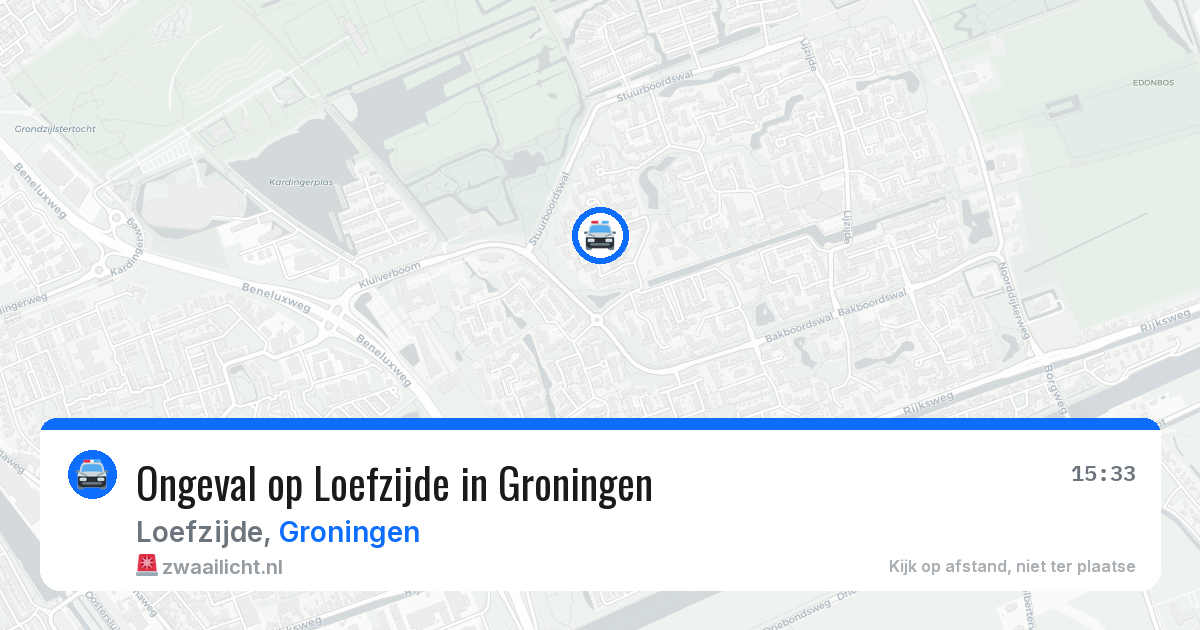 Ongeval op Loefzijde in Groningen — 28 jul 2026