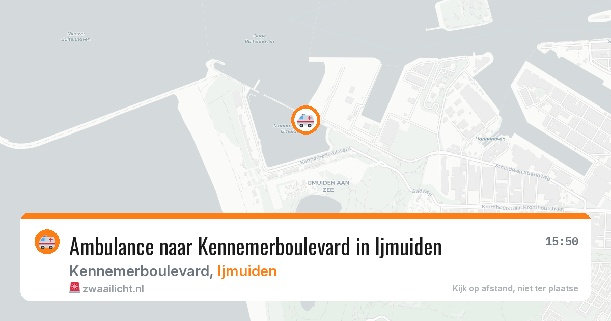 Ambulance naar Kennemerboulevard in Ijmuiden — 13 aug 2026