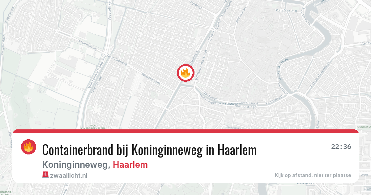 Containerbrand bij Koninginneweg in Haarlem — 25 jun 2026
