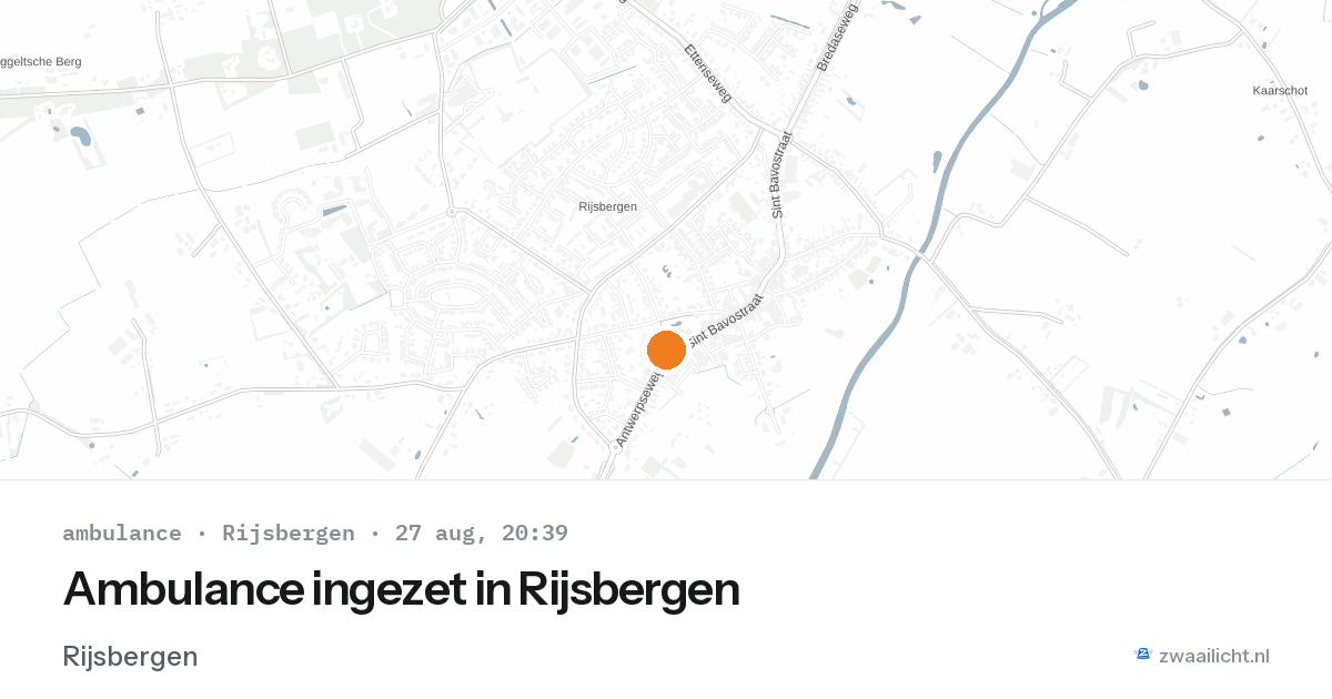 Ambulance ingezet in Rijsbergen — 27 aug 2026