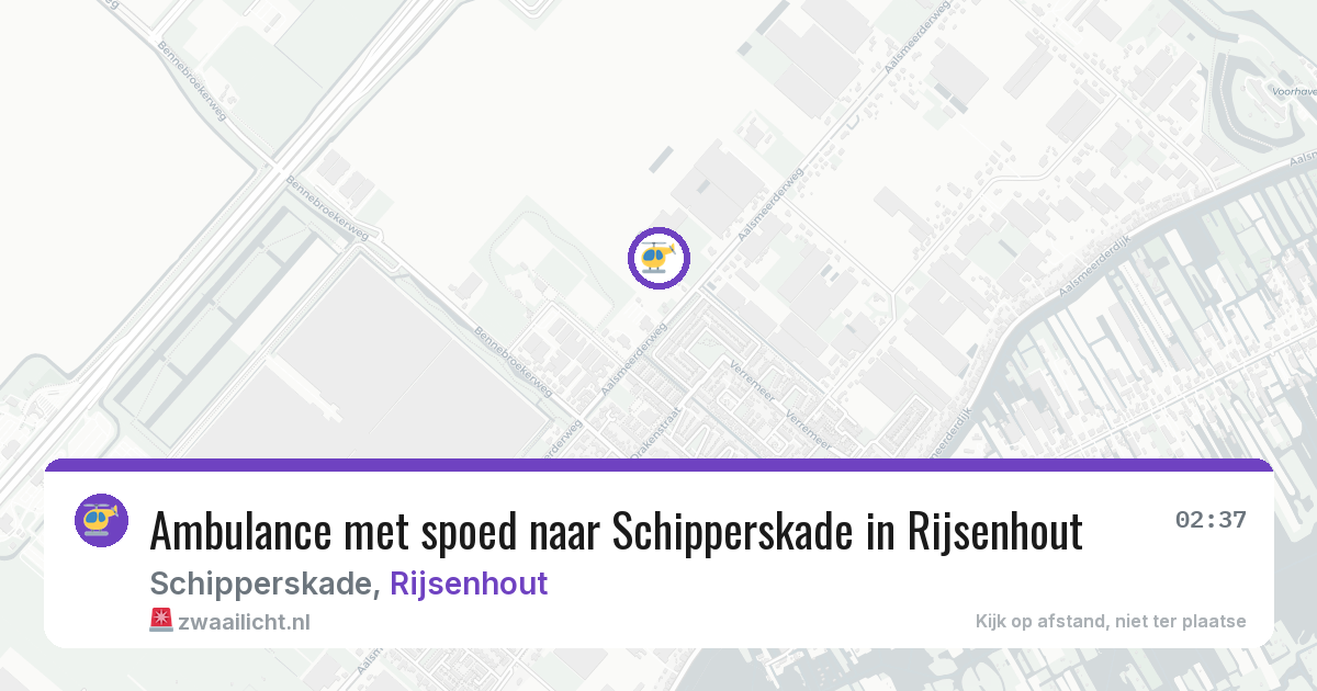 Ambulance met spoed naar Schipperskade in Rijsenhout — 23 feb 2026