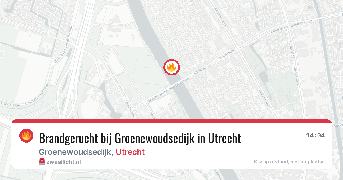 Brandgerucht bij Groenewoudsedijk in Utrecht — 26 jun 2026