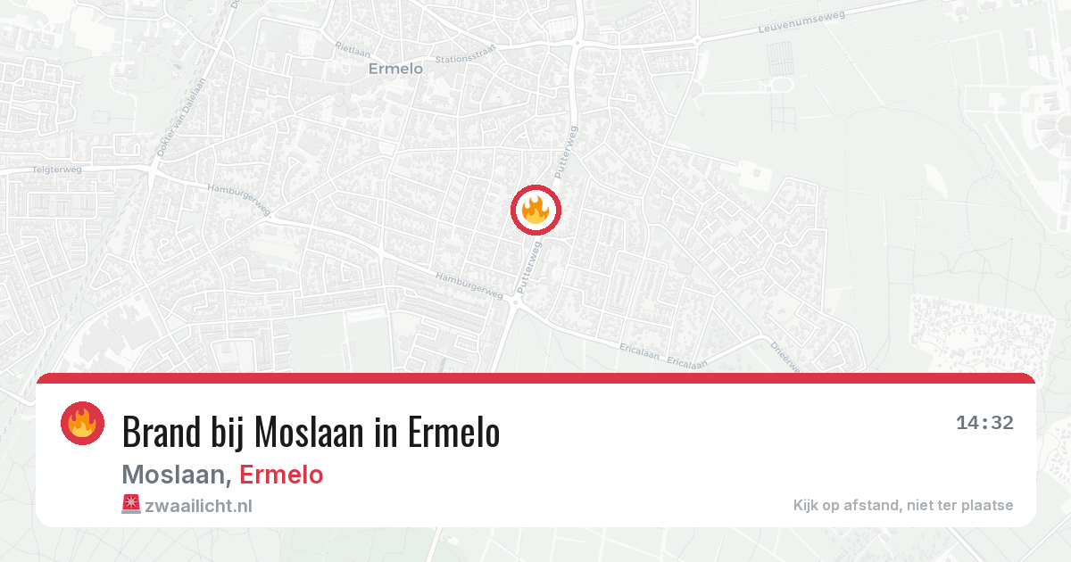 Brand bij Moslaan in Ermelo — 6 mei 2026