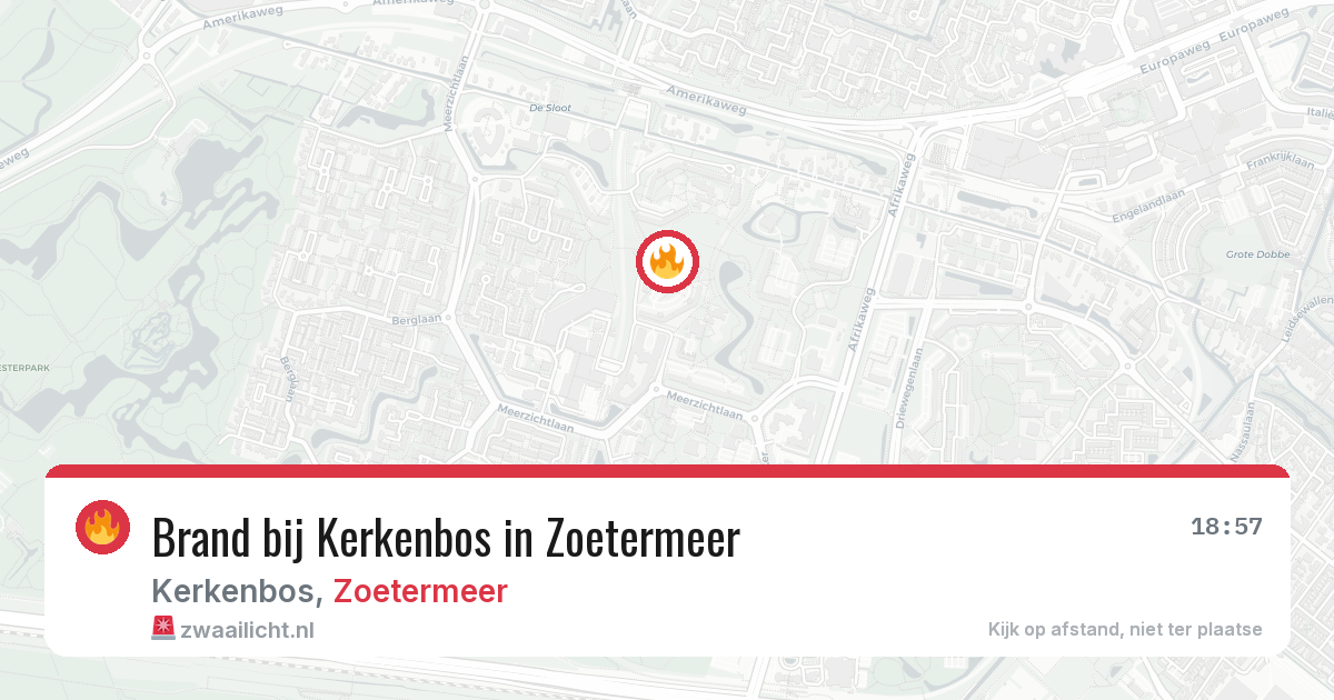 Brand bij Kerkenbos in Zoetermeer — 6 aug 2026