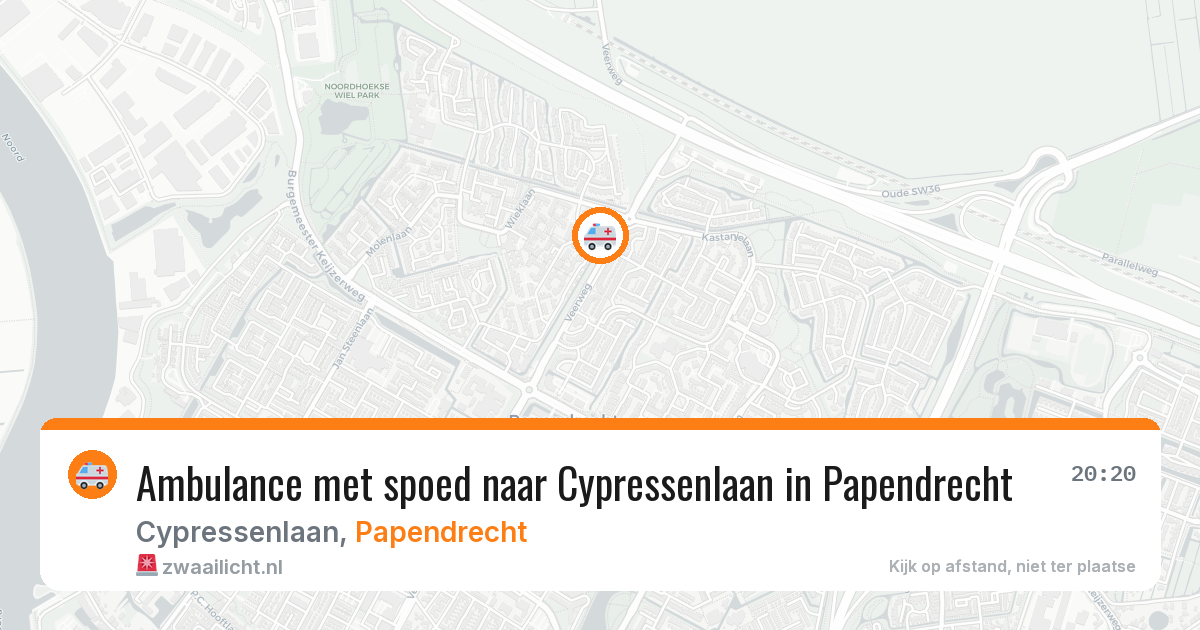 Ambulance met spoed naar Cypressenlaan in Papendrecht — 27 apr 2026