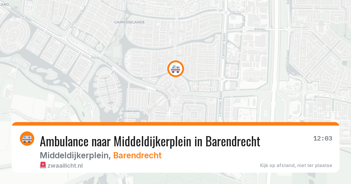 Ambulance naar Middeldijkerplein in Barendrecht — 7 apr 2026