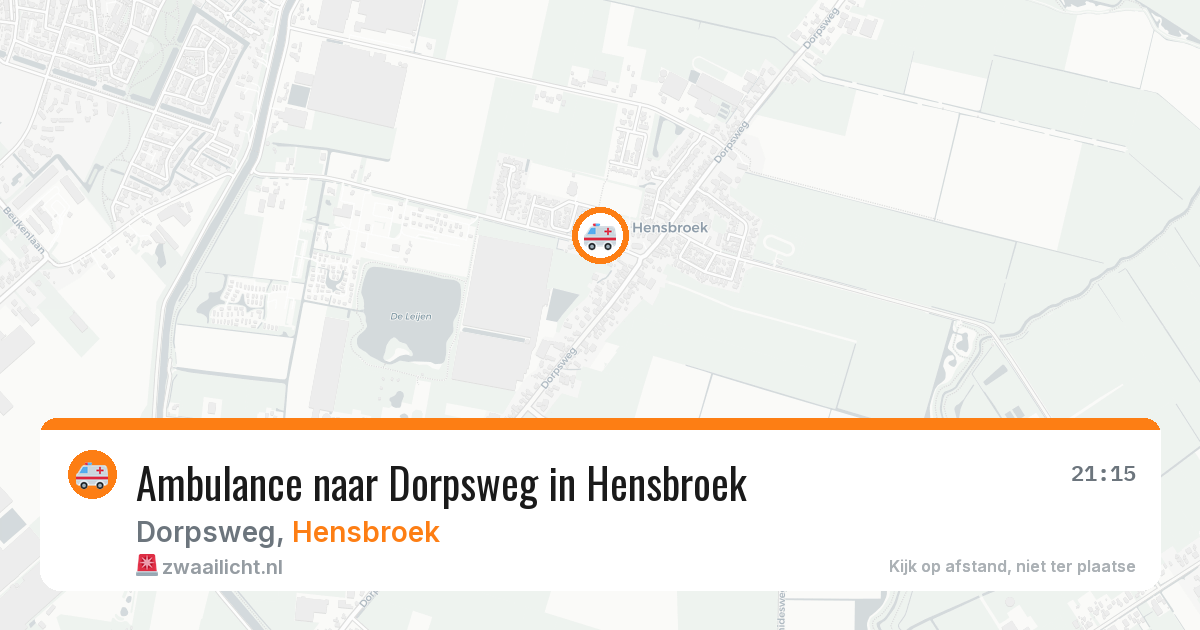 Ambulance naar Dorpsweg in Hensbroek — 22 mrt 2026