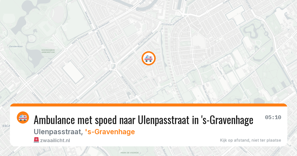 Ambulance met spoed naar Ulenpasstraat in 's-Gravenhage — 6 jun 2026