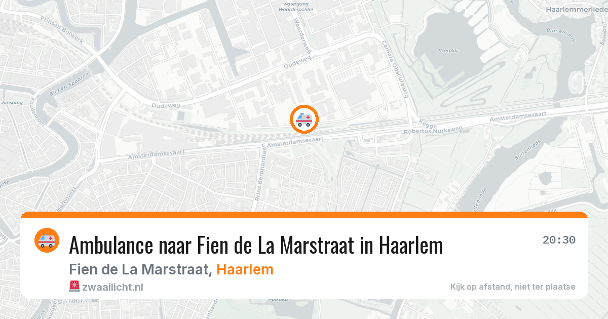 Ambulance naar Fien de La Marstraat in Haarlem — 8 jun 2026