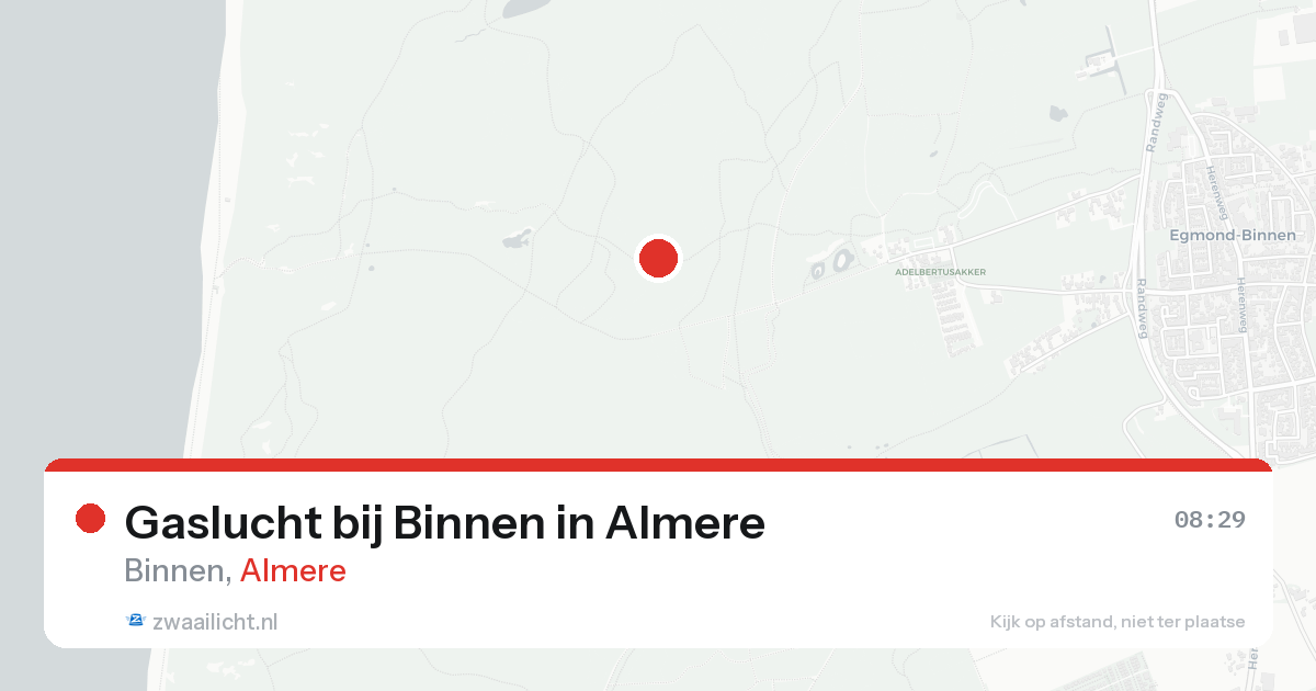 Gaslucht bij Binnen in Almere — 18 aug 2026
