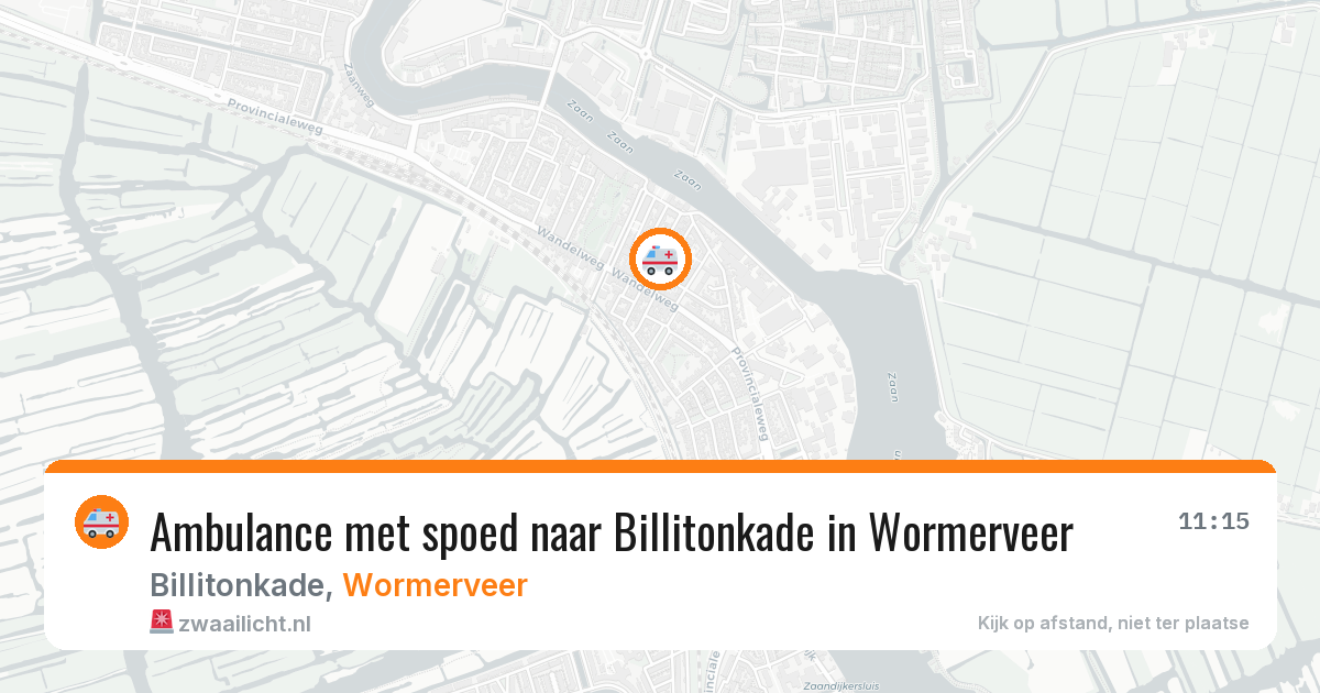 Ambulance met spoed naar Billitonkade in Wormerveer — 13 apr 2026