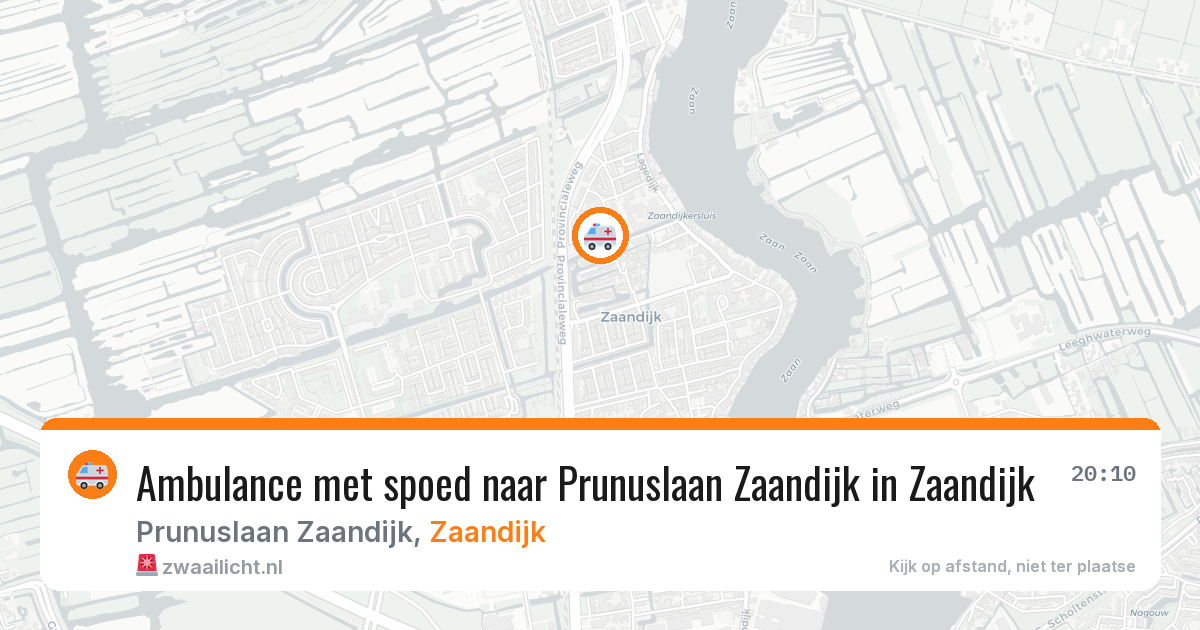 Ambulance met spoed naar Prunuslaan Zaandijk in Zaandijk — 27 jul 2026