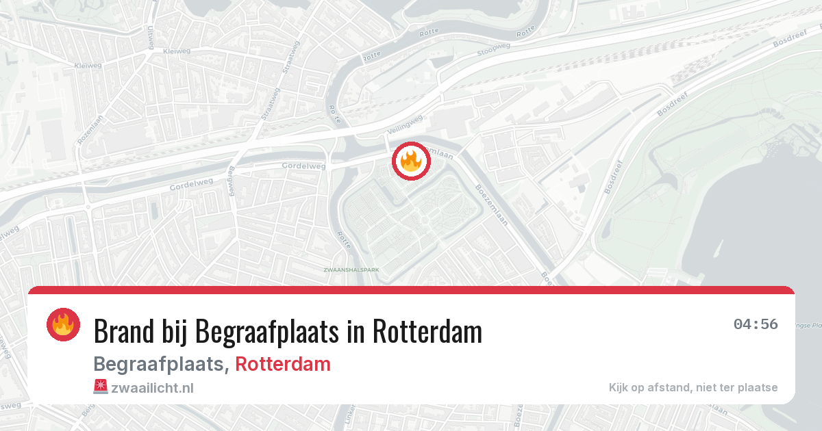 Brand bij Begraafplaats in Rotterdam — 30 jun 2026