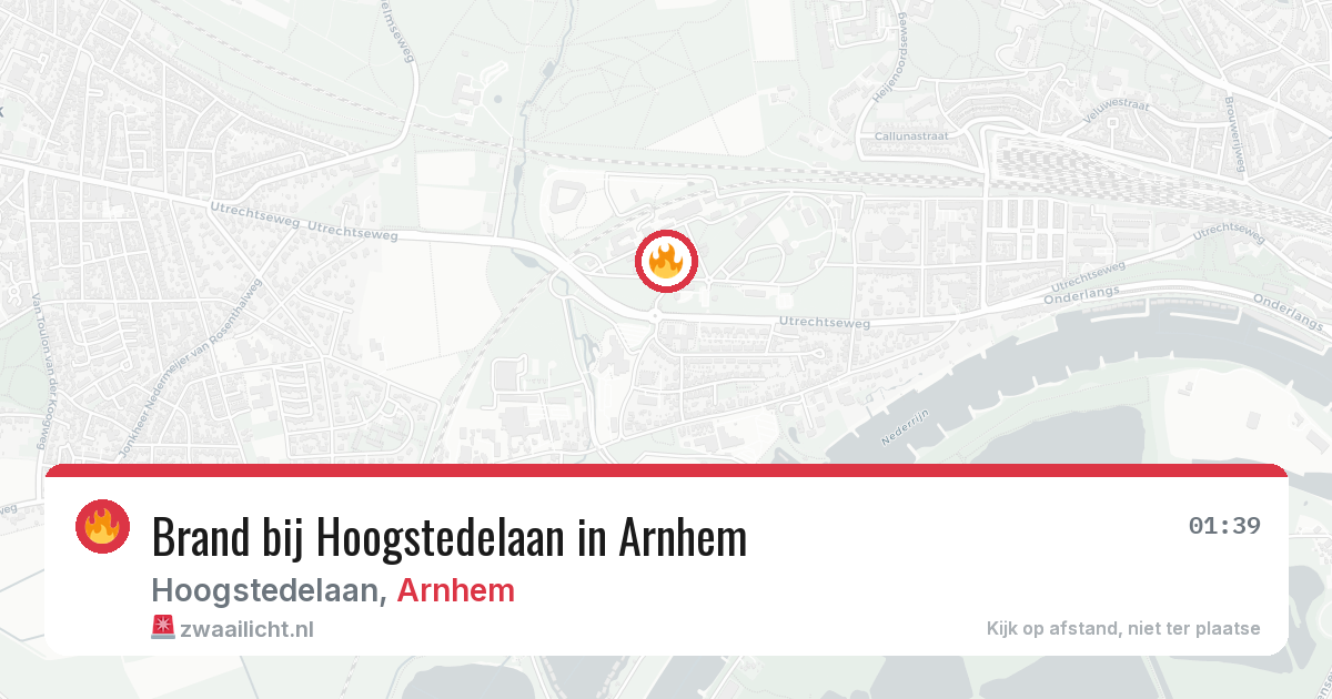 Brand bij Hoogstedelaan in Arnhem — 26 mei 2026