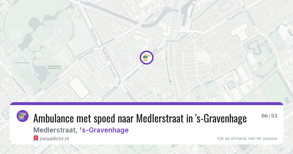 Ambulance met spoed naar Medlerstraat in 's-Gravenhage — 7 mrt 2026