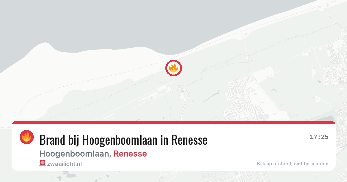 Brand bij Hoogenboomlaan in Renesse — 27 jun 2026