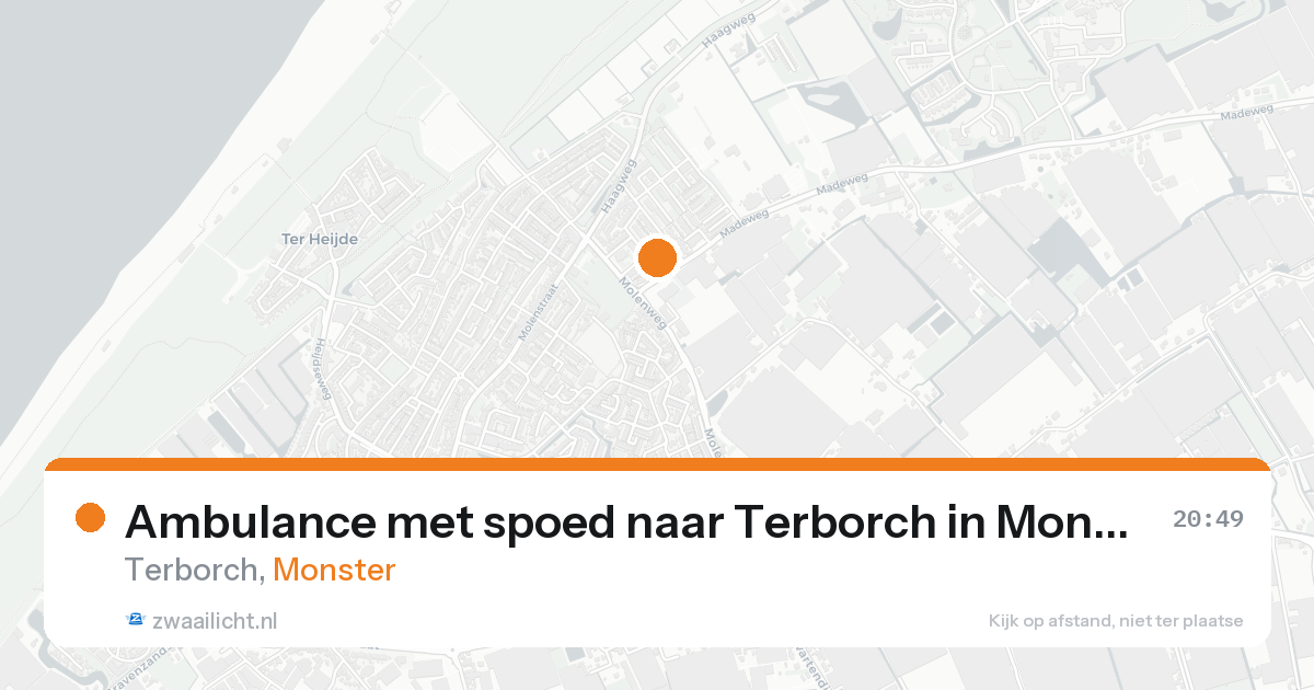 Ambulance met spoed naar Terborch in Monster — 15 aug 2026