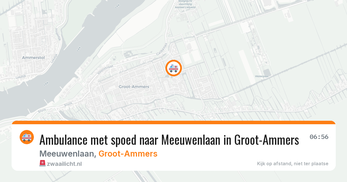 Ambulance met spoed naar Meeuwenlaan in Groot-Ammers — 7 jul 2026