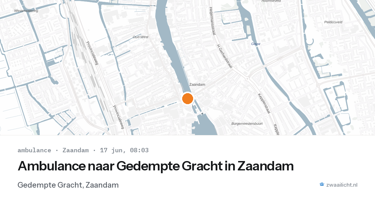 Ambulance naar Gedempte Gracht in Zaandam — 17 jun 2026