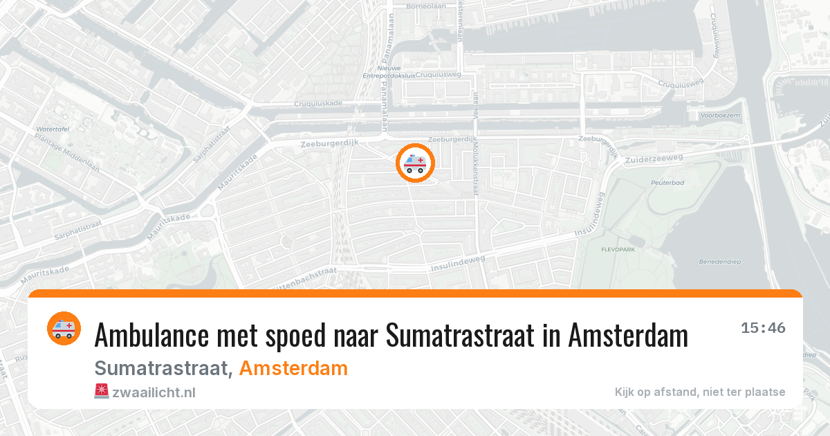 Ambulance met spoed naar Sumatrastraat in Amsterdam — 30 jun 2026