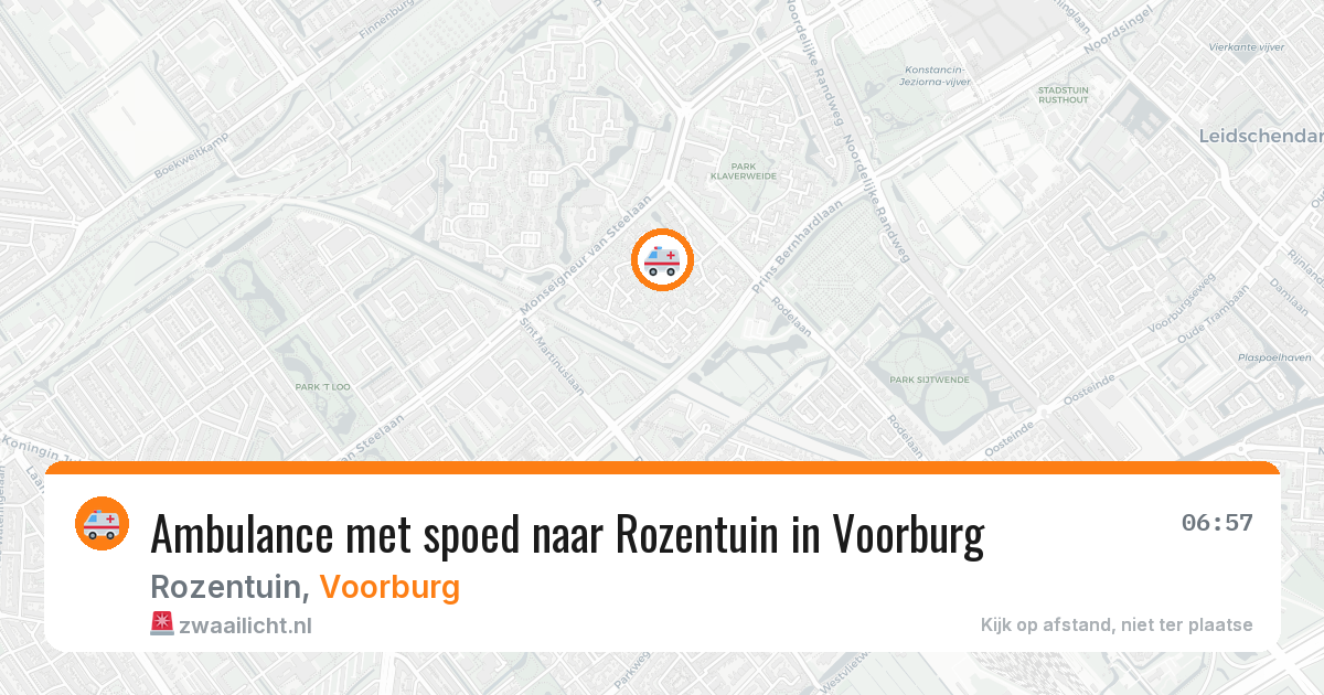 Ambulance met spoed naar Rozentuin in Voorburg — 5 jul 2026